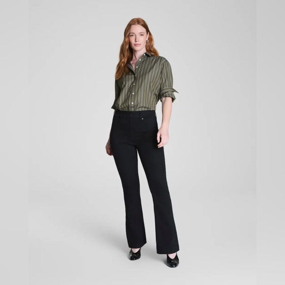 SPANX Pants - SPANX Black Flare Women's Jeans Obsidian Rinse - Size Large